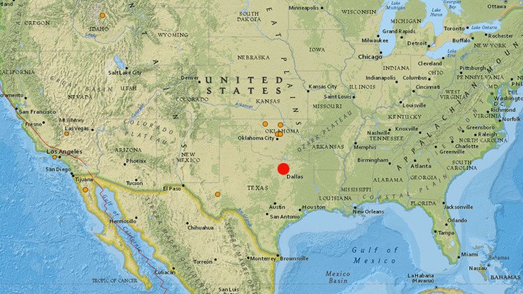 EE.UU.: Se registra un sismo en el estado de Texas