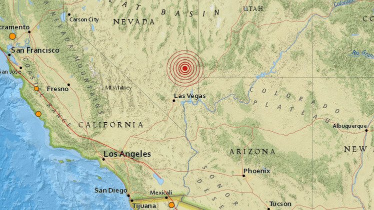 Un terremoto de magnitud 5,4 sacude Las Vegas