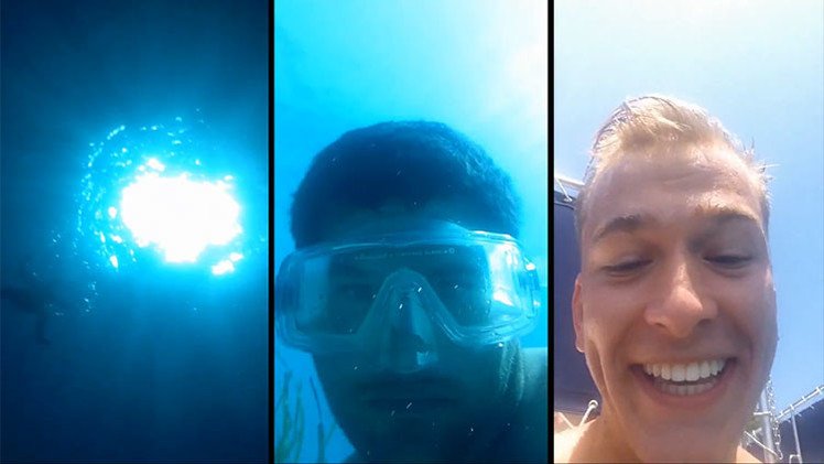Se le cae su iPhone al fondo del mar y lo que grabó se volvió viral en la Red