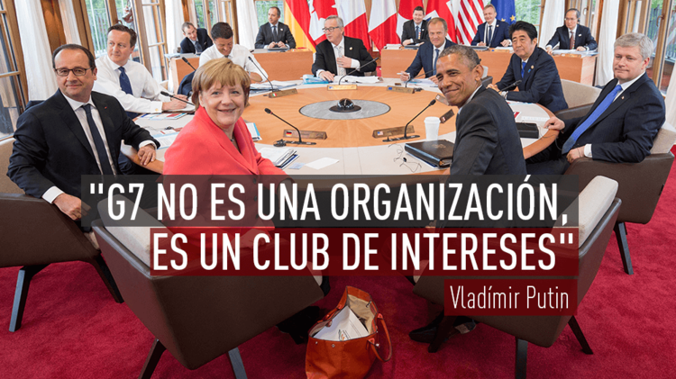Putin: "El G7 no es una organización, sino un club de intereses"