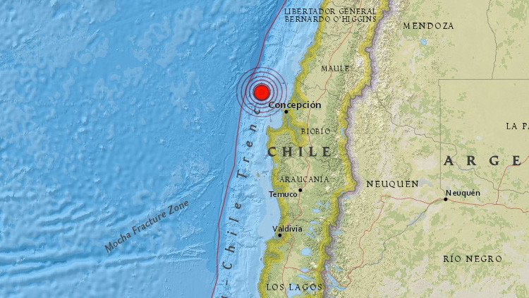 Un sismo de magnitud 6,4 se registra en el centro de Chile
