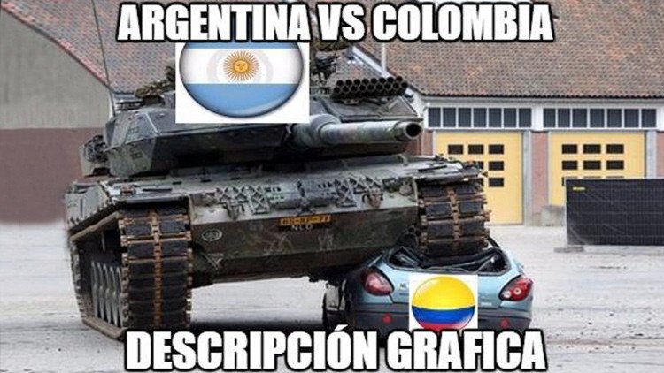 Los memes más divertidos sobre la victoria de Argentina ante Colombia