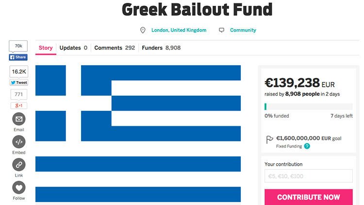 Y si cada europeo dona 3 euros... ¿podríamos salvar a Grecia?