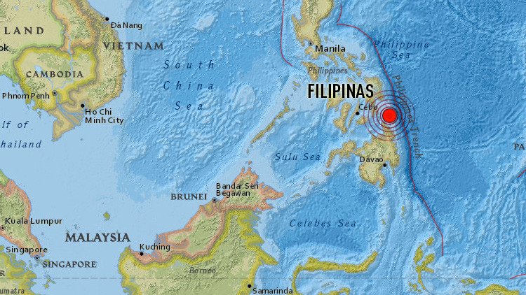 Un sismo de magnitud 6,0 se registra cerca de Filipinas
