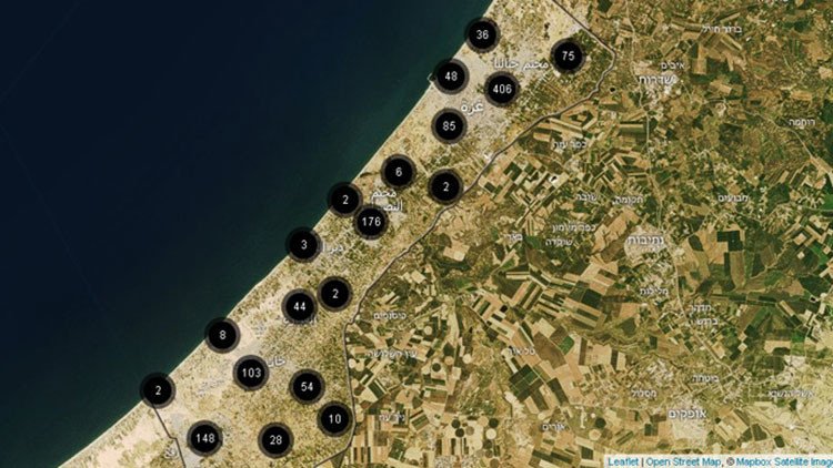 Nuevo mapa interactivo detalla los ataques israelíes contra Gaza un año después 