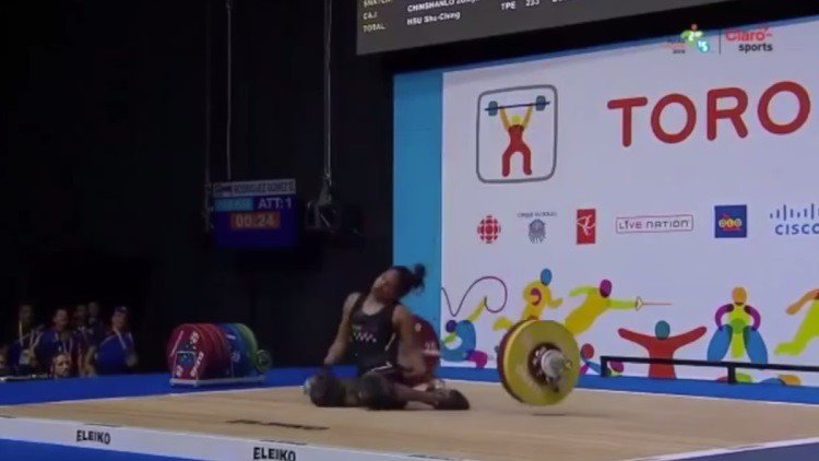 Atleta venezolana se desmaya al levantar 201 kilos en los Juegos Panamericanos