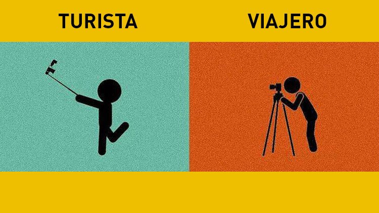 La diferencia entre un turista y un viajero en divertidas imágenes