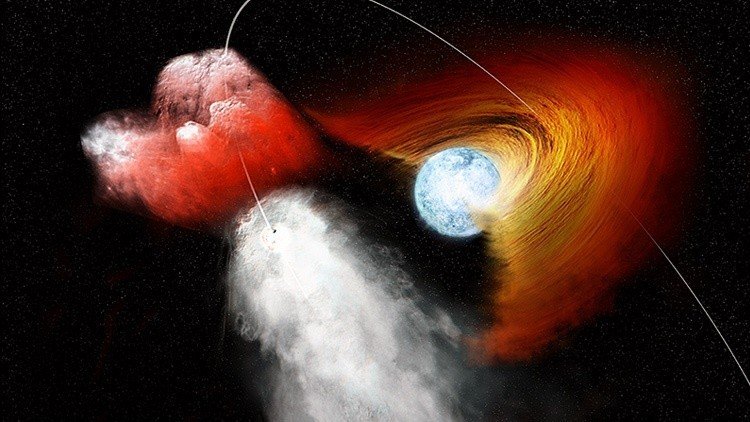 Una estrella de neutrones dispara un disco estelar a gran velocidad