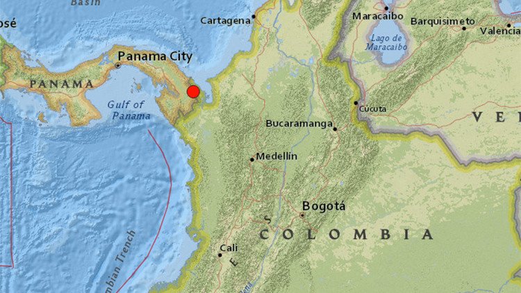 Un terremoto de magnitud 5,9 se registra en la frontera entre Panamá y Colombia