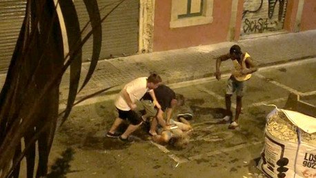 Un barcelonés enfurecido noquea a un turista ruidoso... ¡con un libro!