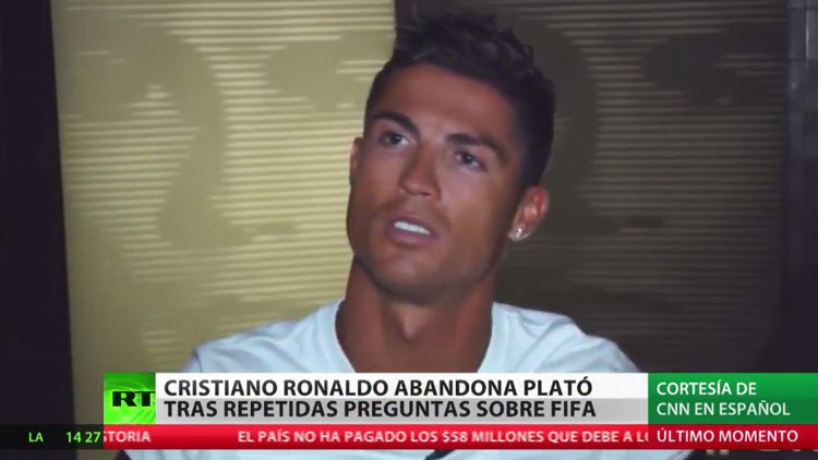 Cristiano Ronaldo abandona entrevista por interminables preguntas sobre corrupción en la FIFA