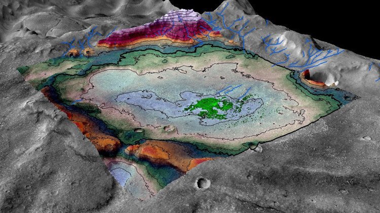 Científicos estadounidenses hallan el que podría haber sido el último lago habitable de Marte