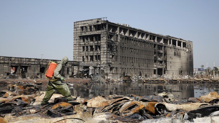 Explosiones en China: Imágenes apocalípticas de Tianjín a vista de dron