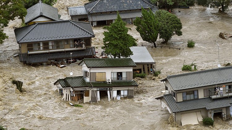 Video: la tormenta tropical Etau causa unas inundaciones devastadoras en Japón