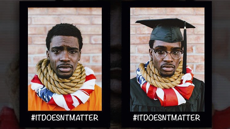 Fotos: La campaña 'sin palabras' contra el racismo de un artista afroamericano