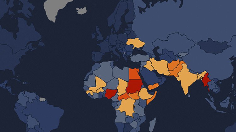Mapa: ¿Qué naciones tienen mayor riesgo de sufrir un genocidio?