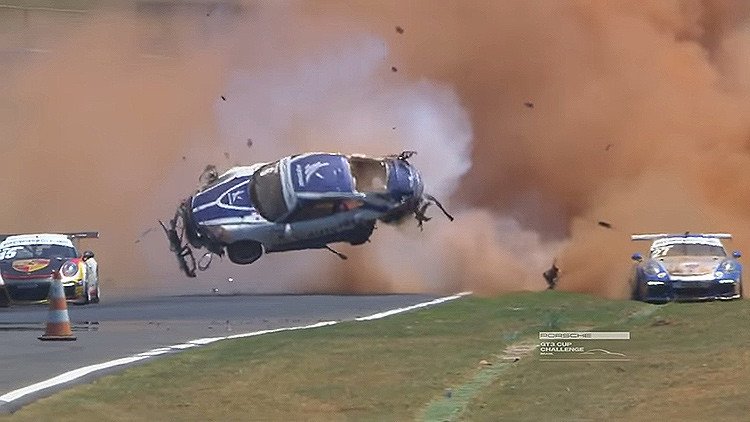 Brutal accidente del hijo de Nelson Piquet con nueve vueltas de campana