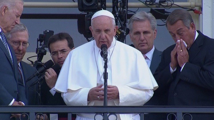 El discurso del papa Francisco conmueve hasta el llanto a un político estadounidense 