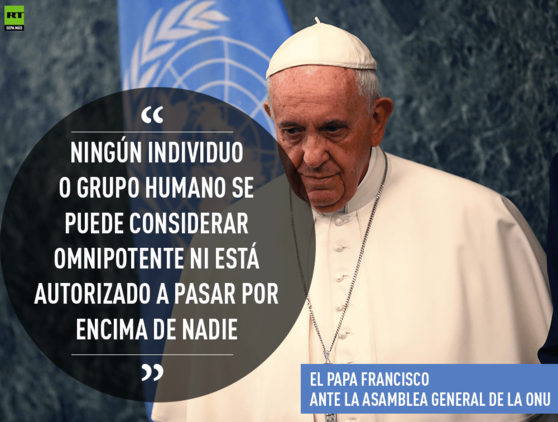Las claves del discurso del papa Francisco ante la Asamblea General de la ONU