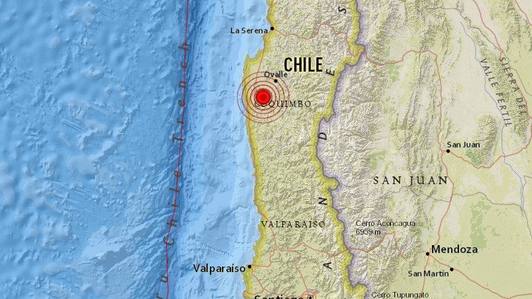 Un sismo de magnitud 6,2 sacude la zona central de Chile