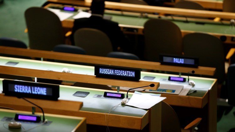 La delegación rusa, ausente en la Asamblea General de la ONU durante el discurso de Poroshenko
