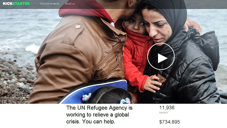 La plataforma Kickstarter trasgrede sus propias reglas para ayudar a los refugiados sirios