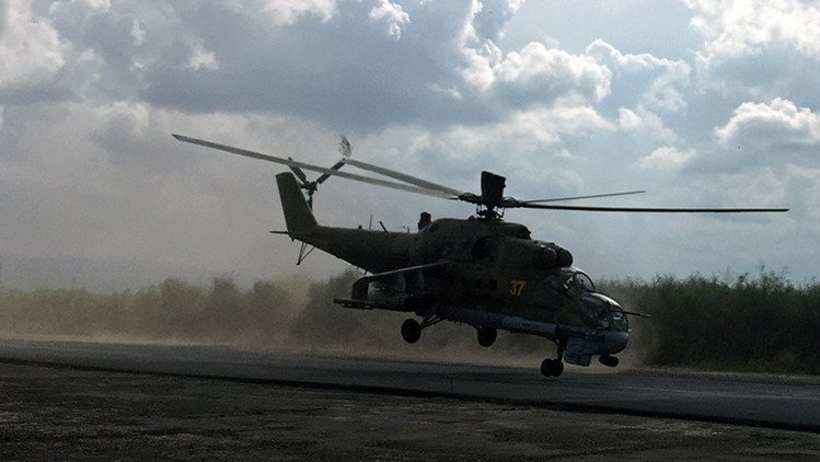 El Estado Islámico publica un video del ataque recibido de los helicópteros rusos Mi-24