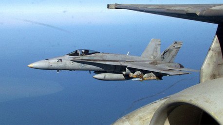 Se estrella un cazabombardero estadounidense FA-18 en el Reino Unido