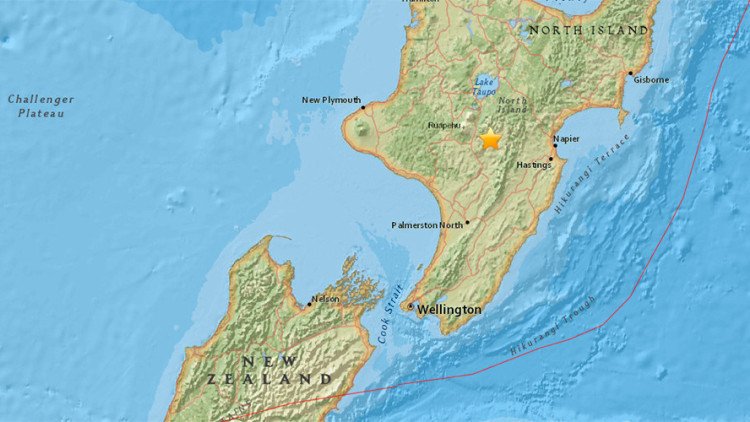 Un sismo de magnitud 5,4 sacude Nueva Zelanda