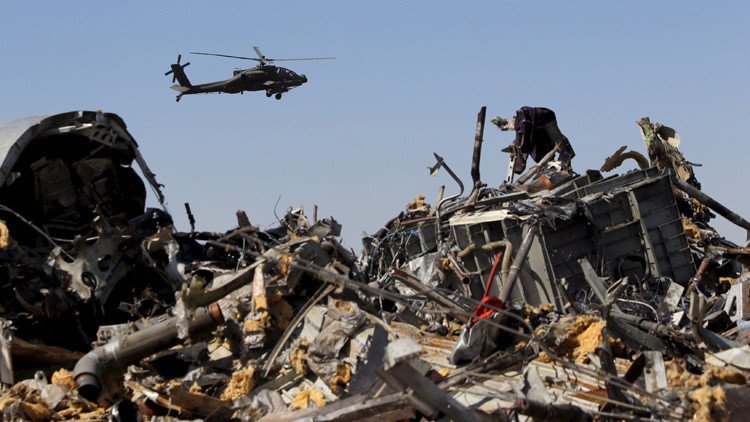 El avión ruso accidentado en Egipto se desintegró en el aire