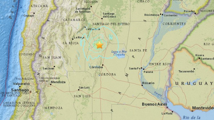 Sismo de magnitud 5,8 se registra en Argentina (video)