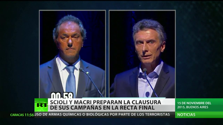 Argentina: Scioli y Macri preparan la clausura de sus campañas en la recta final