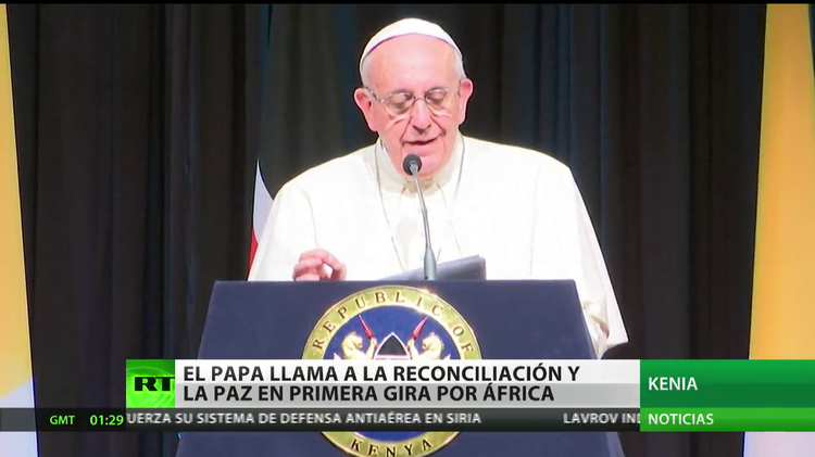 El papa Francisco llama a la reconciliación y la paz en su primera gira por África