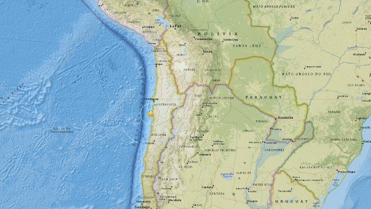 Registran un sismo de magnitud 6,2 en Chile