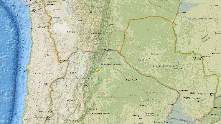 Registran un sismo de magnitud 5,9 en Argentina