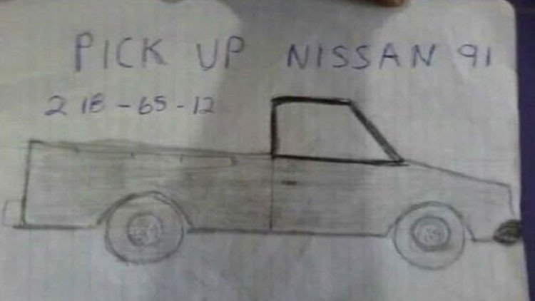 Publica dibujo de su camioneta robada, se burlan y 'Papá Noel' le hace un milagro