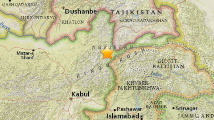 Un sismo de magnitud 6,3 sacude Afganistán