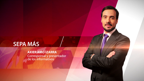 Axier Amo Izarra, corresponsal y presentador de los informativos
