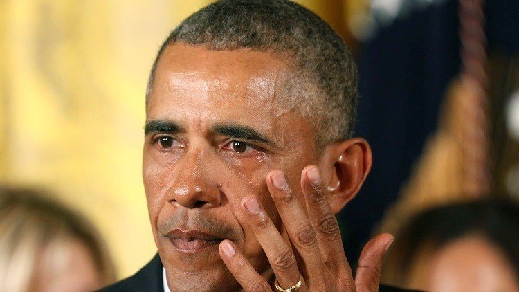 ¿Lágrimas de cocodrilo?: Obama llora al anunciar medidas para el control de armas (Video)