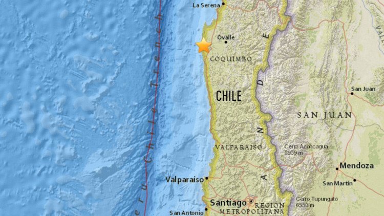 Se registra en Chile un sismo de magnitud 5,9