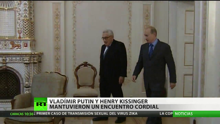Vladímir Putin y Henry Kissinger mantuvieron un encuentro cordial en Moscú