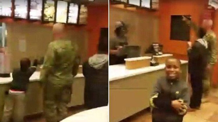 El noble gesto de un militar estadounidense se hace viral (video)