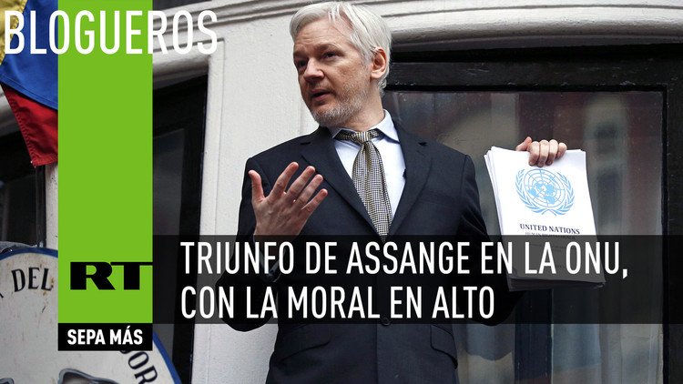 Triunfo de Assange en la ONU, con la moral en alto