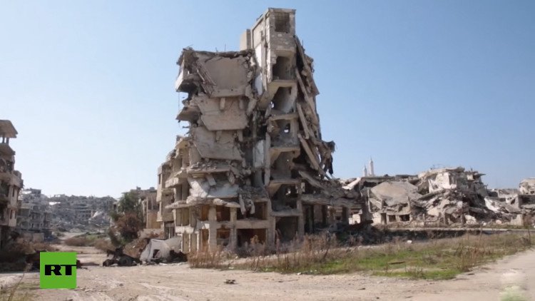 Video: Сómo la guerra convirtió a la ciudad siria de Homs en un pueblo fantasma