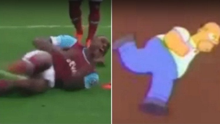 Un futbolista imita a Homero Simpson tras marcar un gol