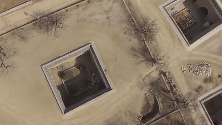 Las misteriosas casas cueva chinas a vista de dron (Video)