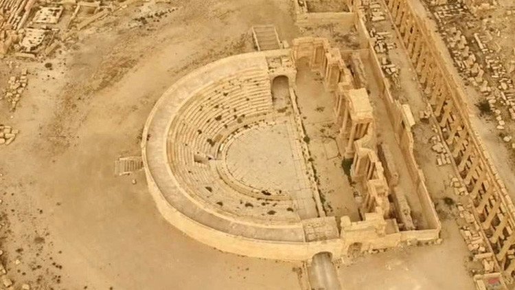 Lo que queda de Palmira: un vídeo único muestra la ciudad siria devastada por los yihadistas