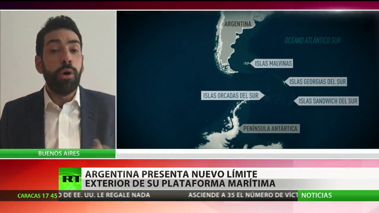Argentina amplía su plataforma marítima un 35%