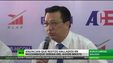 Anuncian que los restos hallados en Mozambique son "casi seguro" del MH370