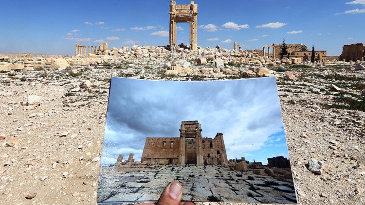 Monumentos desaparecidos: las imágenes de Palmira antes y después de la invasión del EI